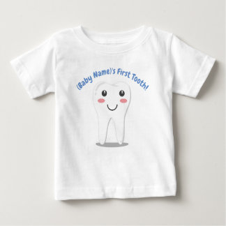 Camiseta De Bebé El primer diente del bebé personalizado