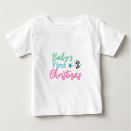 Camiseta De Bebé El primer diseño navideño del bebé lindo - Pie col