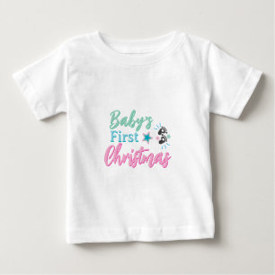 Camiseta De Bebé El primer diseño navideño del bebé lindo - Pie col