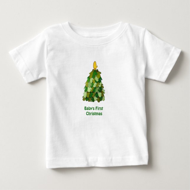 Camiseta De Bebé El primer escalofrío navideño del bebé (Anverso)