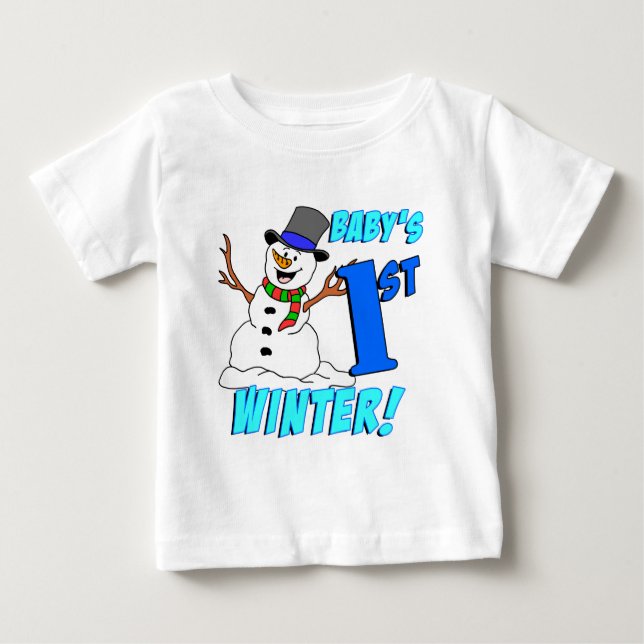 Camiseta De Bebé El primer invierno del bebé (Anverso)