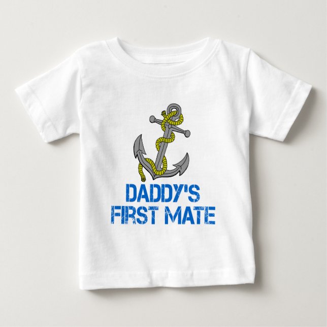 Camiseta De Bebé El primer mate de papá (Anverso)