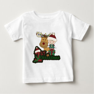 Camiseta De Bebé El primer navidad del bebé