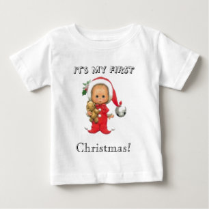 Camiseta De Bebé El primer navidad del bebé es mi primer navidad