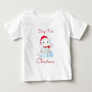 Camiseta De Bebé El primer oso polar de Navidad del bebé