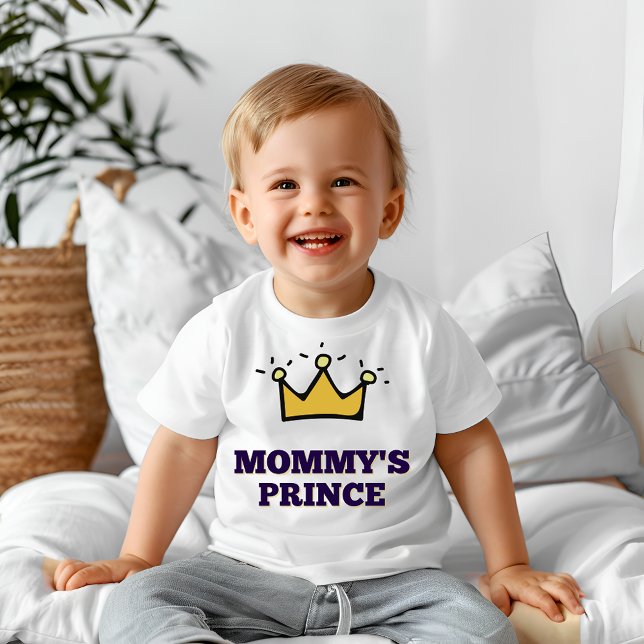 Camiseta De Bebé El príncipe de mamá (Subido por el creador)