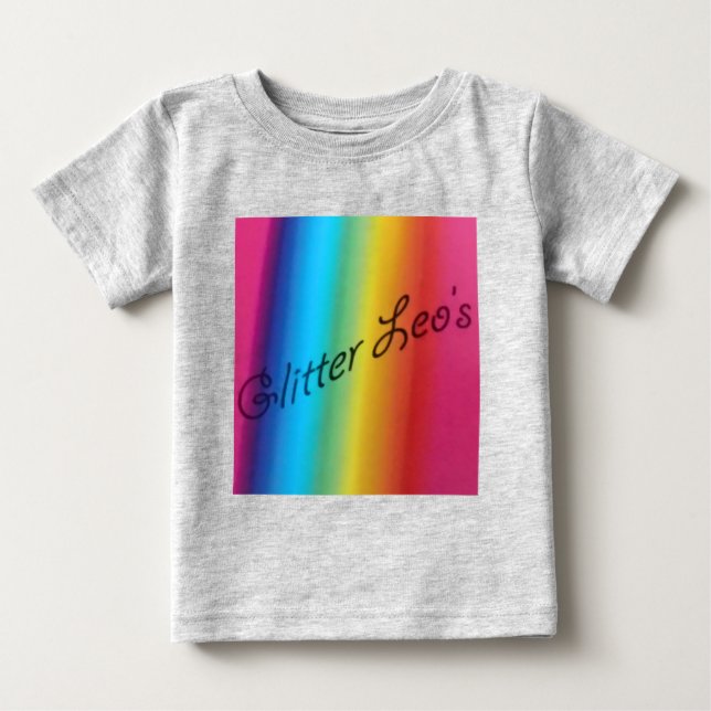 Camiseta De Bebé El purpurina Leo (Anverso)