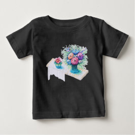 Camiseta De Bebé El ramo de flores es colorido y vibrante.
