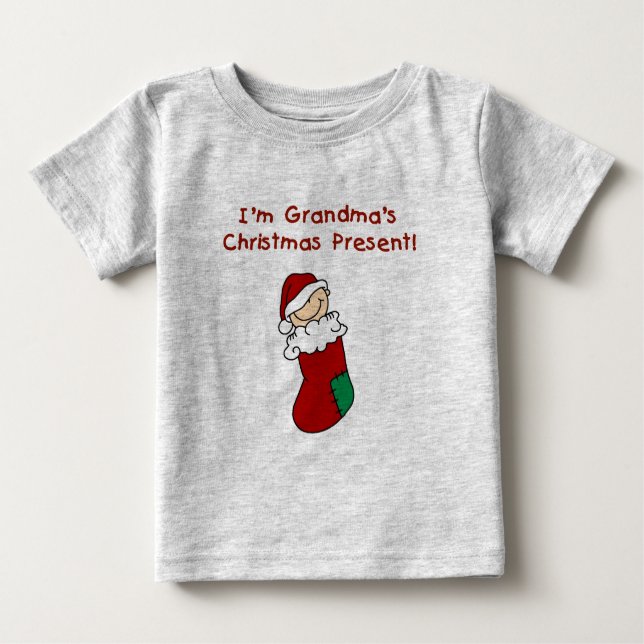 Camiseta De Bebé El regalo de Navidad de la abuela (Anverso)