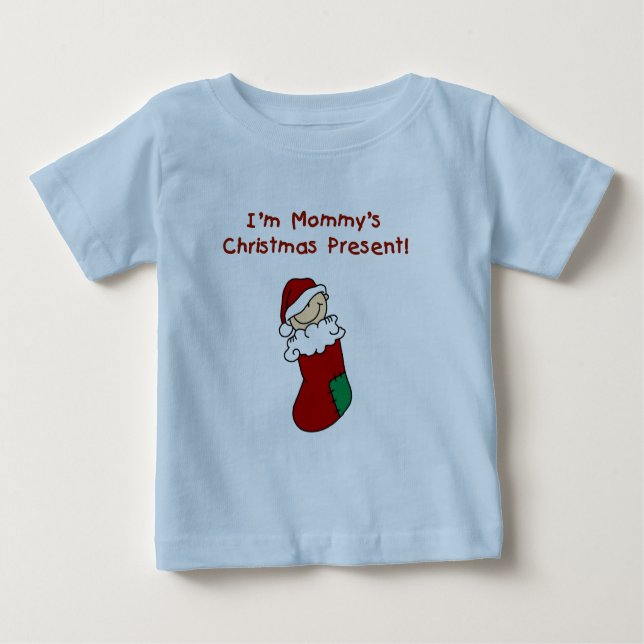 Camiseta De Bebé El regalo de Navidad de mamá (Anverso)