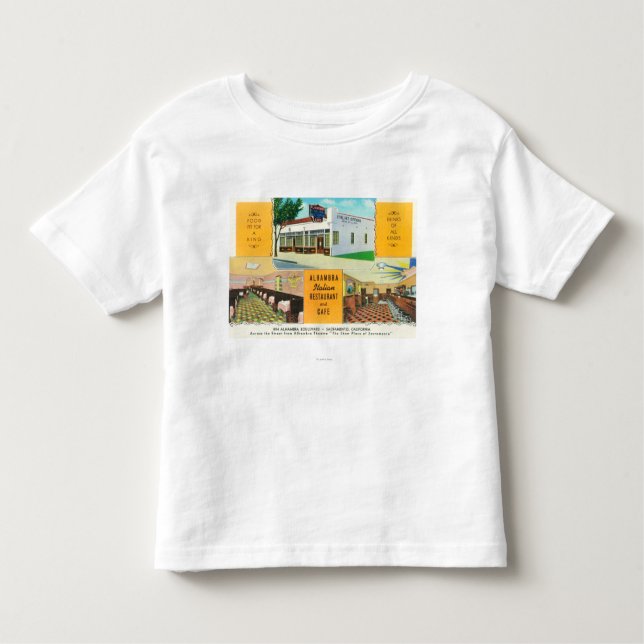 Camiseta De Bebé El restaurante y el Caf� italianos de Alhambra (Anverso)