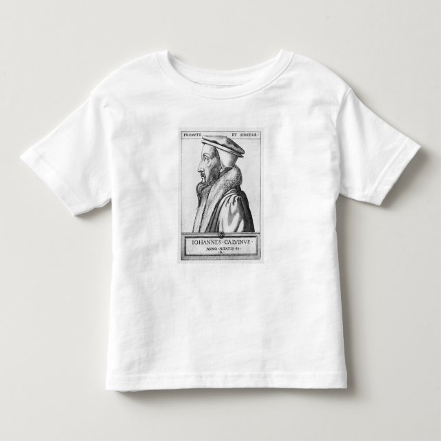Camiseta De Bebé El retrato de Juan Calvino envejeció 53, 1564 (Anverso)