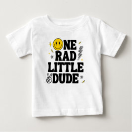 Camiseta De Bebé El retro primer cumpleaños de un niño pequeño y tr