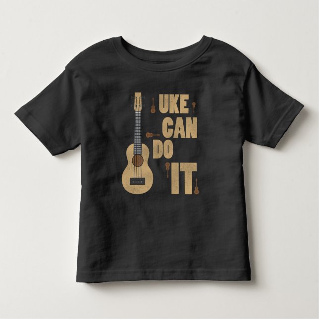 Camiseta De Bebé El retruécano Uke de Ukelele puede hacerlo (Anverso)
