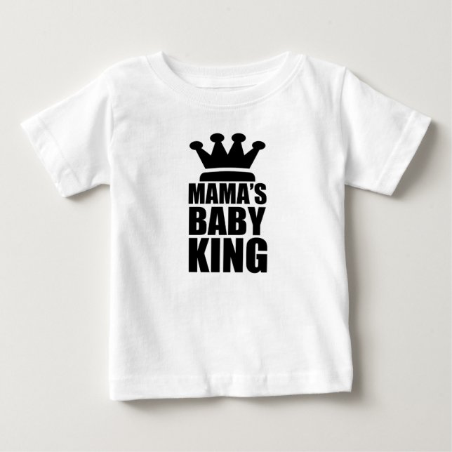 Camiseta De Bebé El rey bebé de mamá (Anverso)