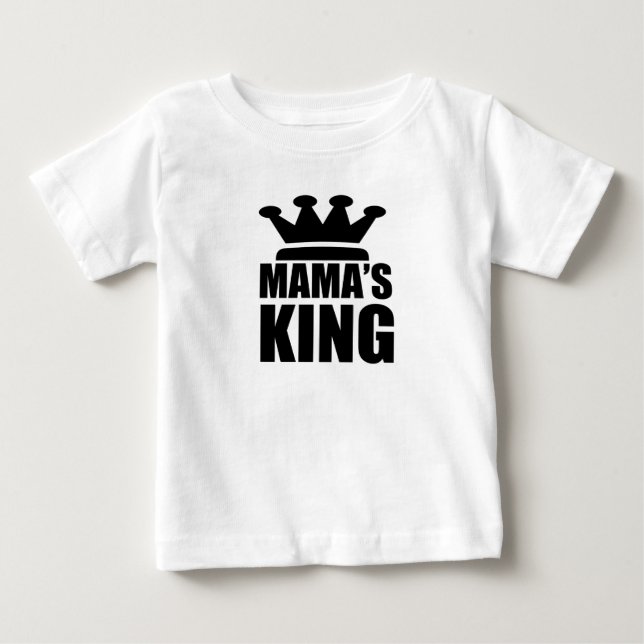 Camiseta De Bebé El rey bebé de mamá (Anverso)