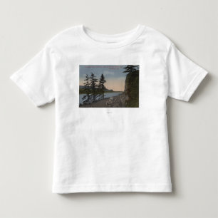 Camiseta De Bebé El río Columbia, Oregon - carretera al oeste de