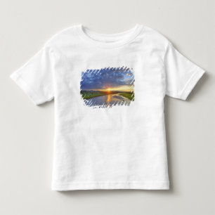 Camiseta De Bebé El río Powder atrapa la última luz en Custer