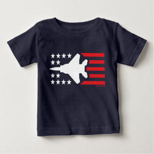 Camiseta De Bebé El rojo blanco del jet n de Eagle de la huelga