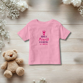 Camiseta De Bebé El rosado y el morado como princesa es agotador