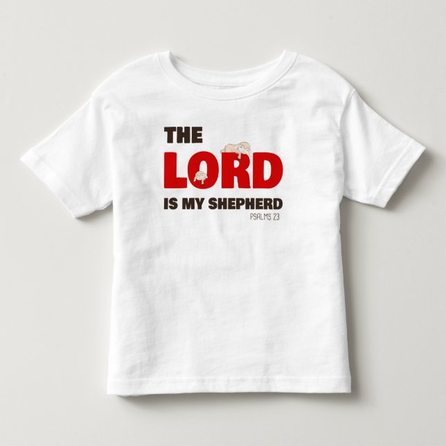Camiseta De Bebé El Señor Es Mi Pastor Salmos 23 Fe Cristiana (Anverso)