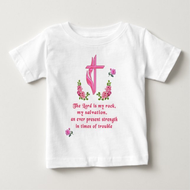 Camiseta De Bebé El Señor es mi roca (Anverso)