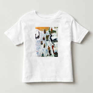 Camiseta De Bebé El Sledding y excavación