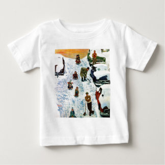 Camiseta De Bebé El Sledding y excavación