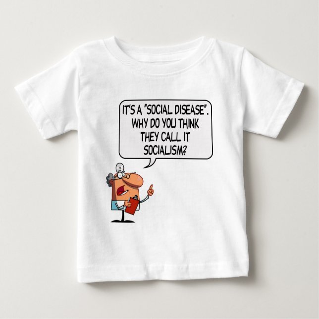 Camiseta De Bebé El socialismo es una enfermedad social (Anverso)