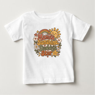 Camiseta De Bebé El sol de mamá, la estrella de papá, bebé lindo, a