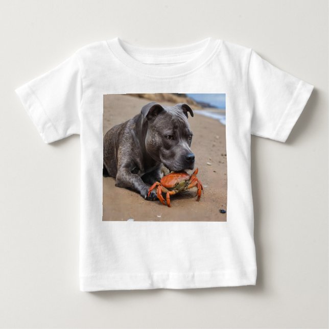Camiseta De Bebé El Staffy Es Un Grupo De Amigos Con Un Cangrejo De (Anverso)