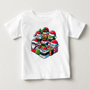 Camiseta De Bebé El sushi de Santa Delight Funny Navidades arte