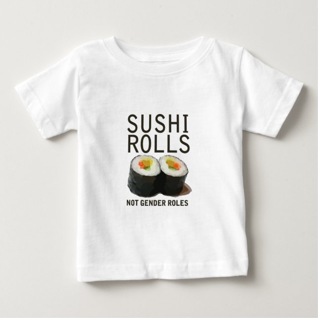Camiseta De Bebé El sushi no tiene roles de género (Anverso)