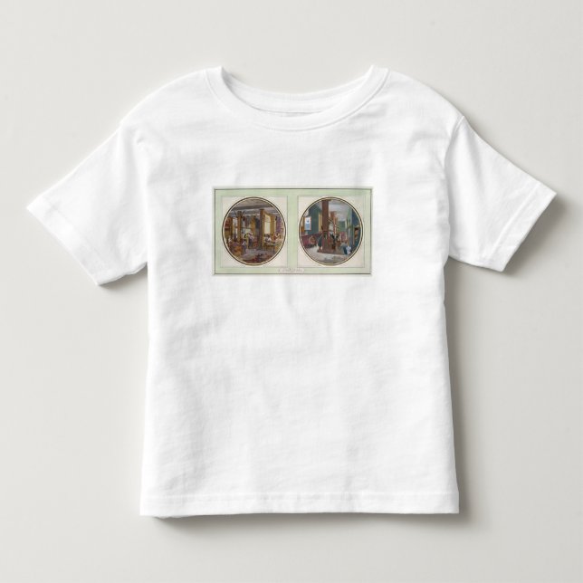 Camiseta De Bebé El taller de los duendes, 1840 (Anverso)