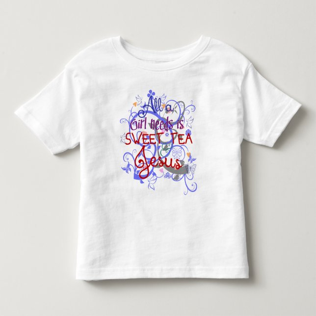 Camiseta De Bebé El té dulce y Jesús (Anverso)