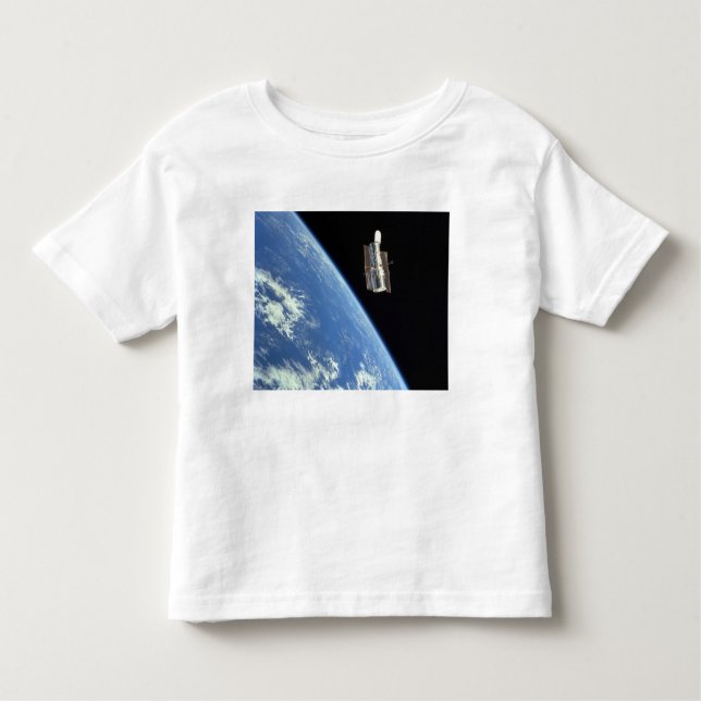 Camiseta De Bebé El telescopio espacial Hubble con una tierra azul (Anverso)