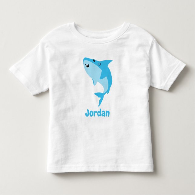 Camiseta De Bebé El tiburón bajo la costa del mar personalizado (Anverso)