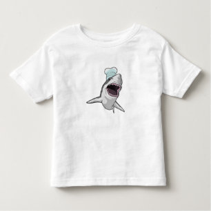 Camiseta De Bebé El tiburón como cocinero con el gorra chef