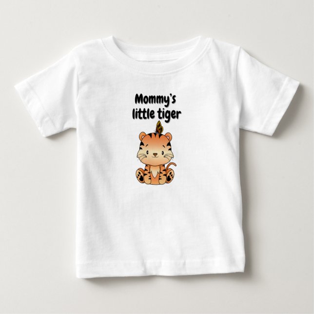 Camiseta De Bebé El tigre pequeño de mamá (Anverso)