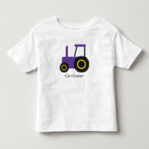 Camiseta De Bebé El tractor púrpura apenas añade nombre