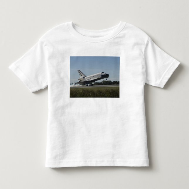 Camiseta De Bebé El transbordador espacial Atlantis toca abajo 2 (Anverso)