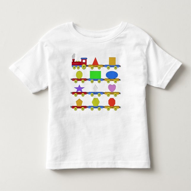 Camiseta De Bebé El tren de la forma (Anverso)