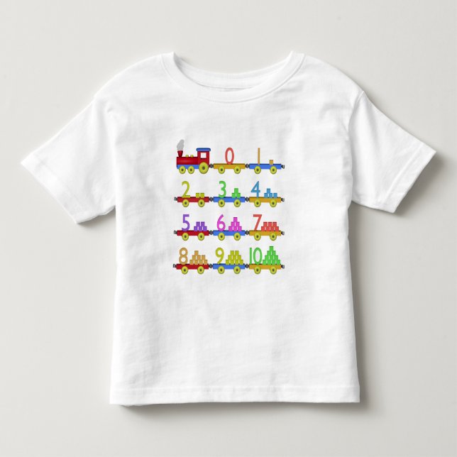 Camiseta De Bebé El tren del número (Anverso)