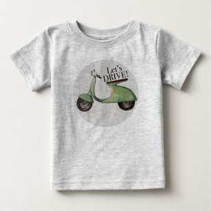 Camiseta De Bebé El Vespa retro "nos dejó conducir "