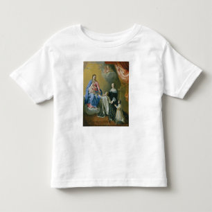 Camiseta De Bebé El Virgen María da la corona y el Sceptre