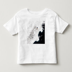 Camiseta De Bebé El volcán de Shiveluch en Kamchatka Krai, Rusia