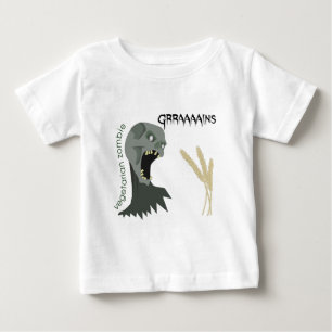 Camiseta De Bebé ¡El zombi vegetariano quiere Graaaains!