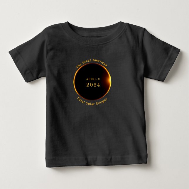Camiseta De Bebé Elabones solares totales 2024 (Anverso)