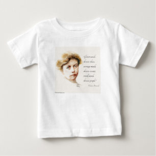 Camiseta De Bebé Eleanor Roosevelt Pintando y cita "Grandes Mentes"