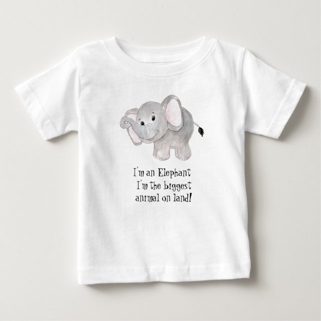 Camiseta De Bebé Elefante acuático capáz (Anverso)